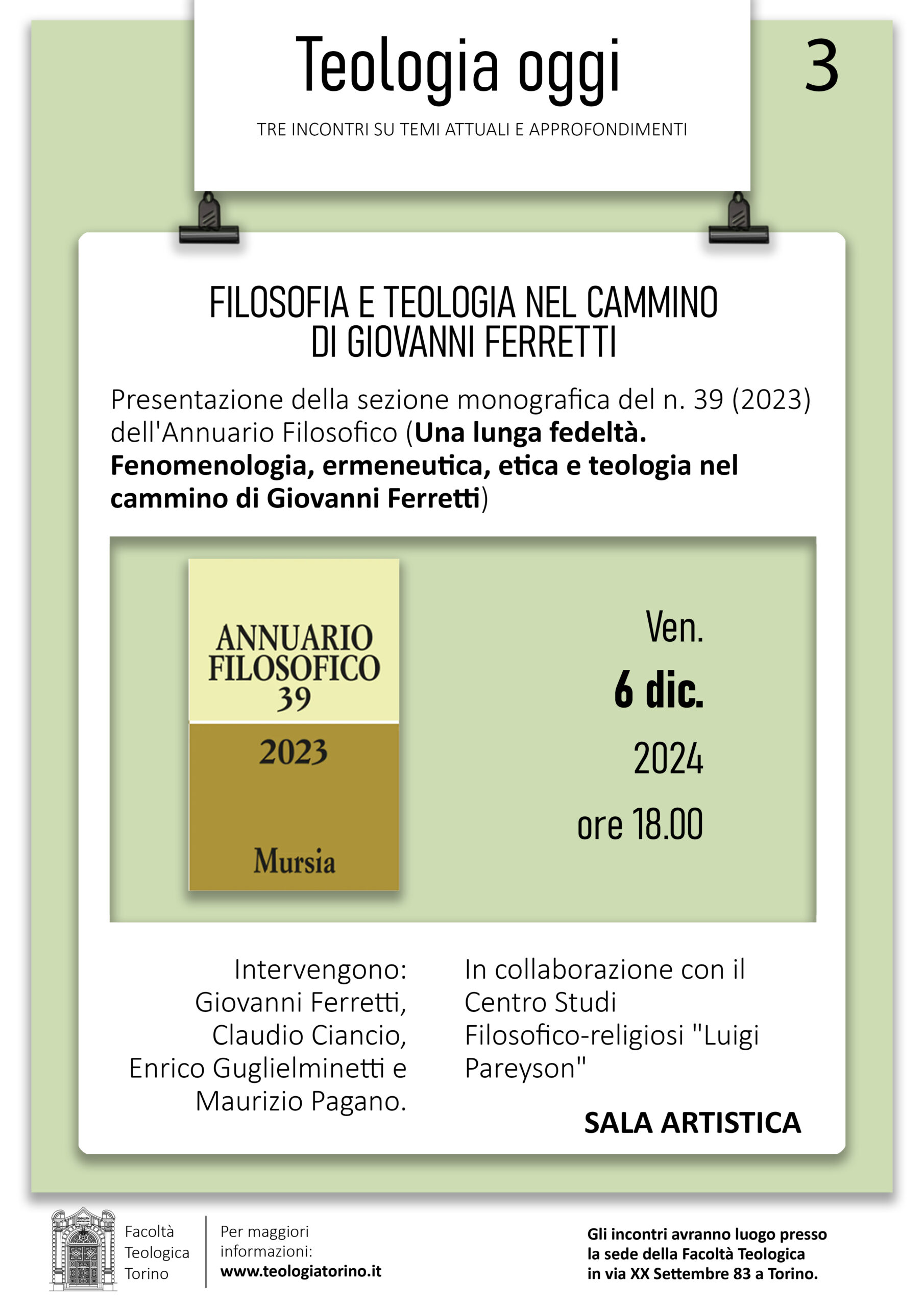 Ferretti filosofo e teologo